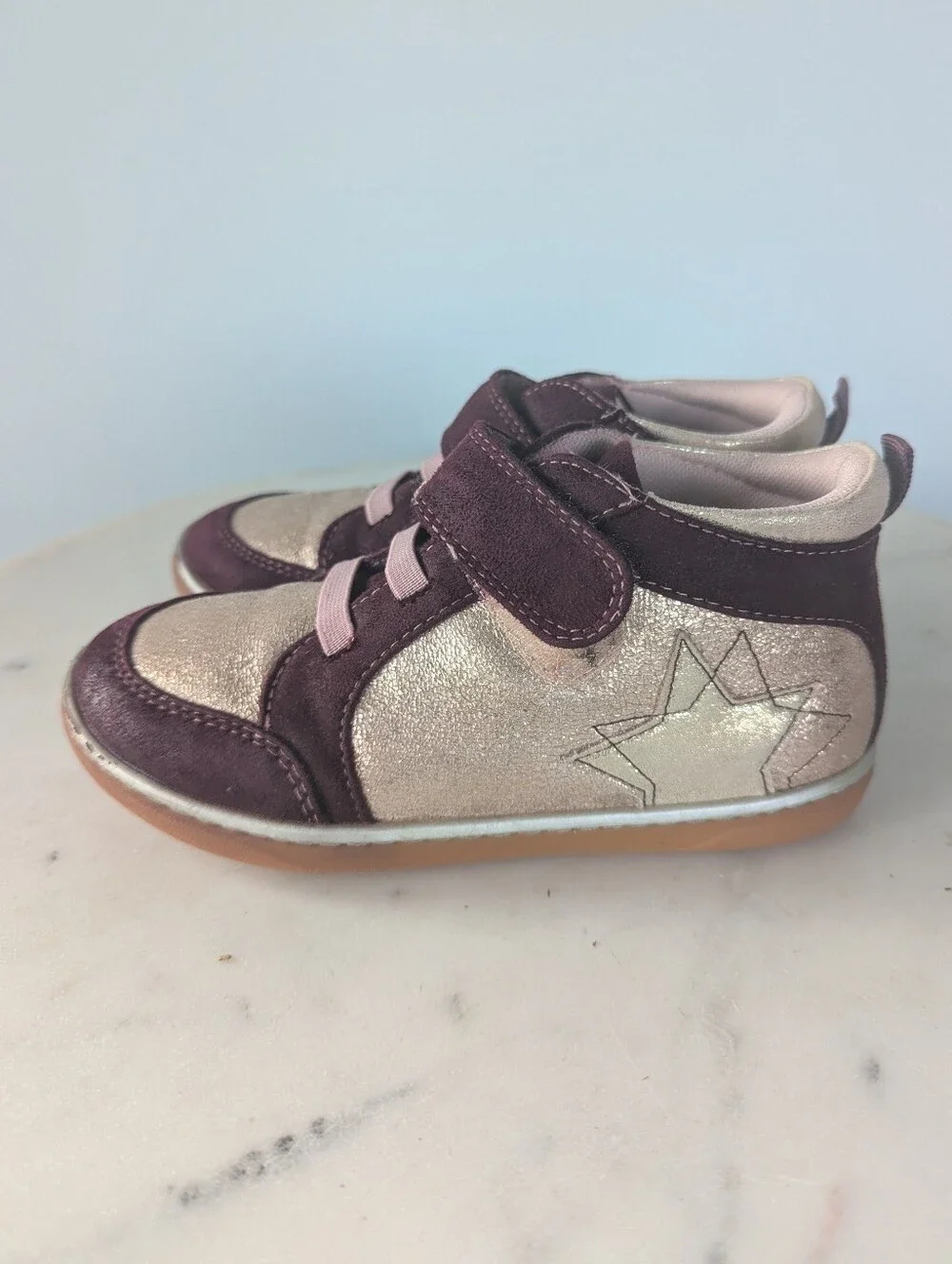 Livie & Luca Girls Metallic High Top Sneakers